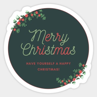 Merry Christmas Night Party Sticker